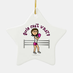 Ornement Étoile En Céramique Boxe rose pâle