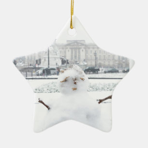 Ornement Étoile En Céramique Buckingham Palace Snowman