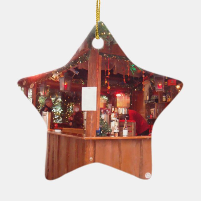 Ornement Étoile En Céramique Cabine de vin chaud à Hambourg (Devant)