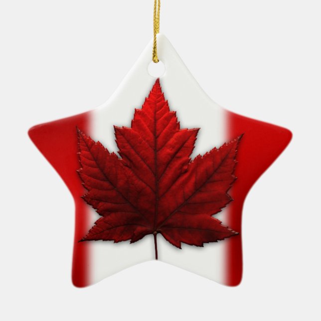 Ornement Étoile En Céramique Cadeau canadien souvenir ornemental personnalisé C (Devant)