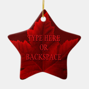 Ornement Étoile En Céramique Cadeau de Souvenir personnalisé Canada