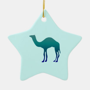 Ornement Étoile En Céramique Camel en Teals
