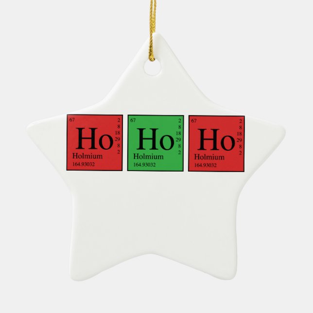 Ornement Étoile En Céramique Chimie de Noël (Devant)