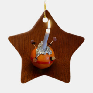 Ornement Étoile En Céramique Christingle
