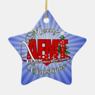 Ornement Étoile En Céramique CHRISTMAS AEMT technologie Médicale d'urgence avan