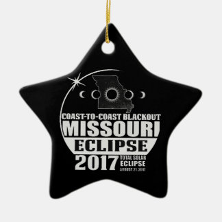 Ornement Étoile En Céramique Côte pour marcher l'éclipse 2017 du Missouri