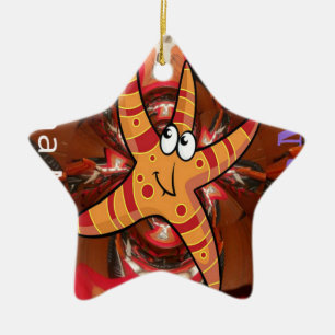 Ornement Étoile En Céramique Couleur en cours