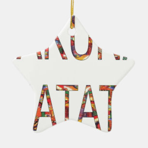 Ornement Étoile En Céramique Couleurs Vintages africaines Hakuna Matata.jpg