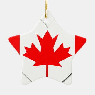 Ornement Étoile En Céramique Drapeau du Canada