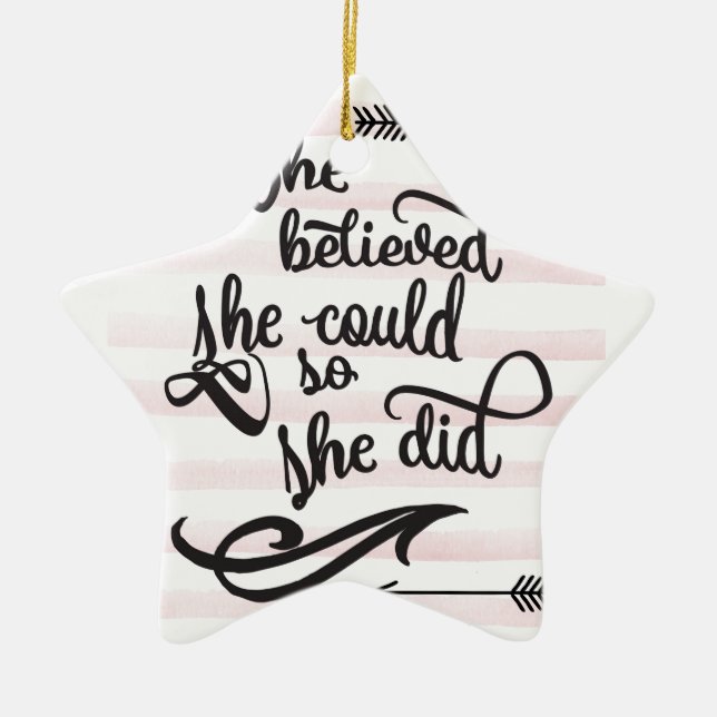 Ornement Étoile En Céramique elle a cru qu'elle pourrait ainsi elle a fait (Devant)