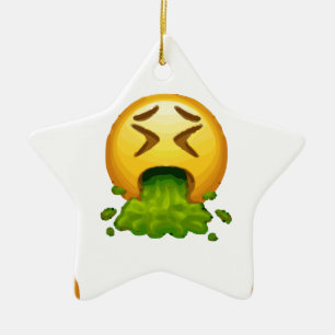 Ornement Étoile En Céramique emoji puking