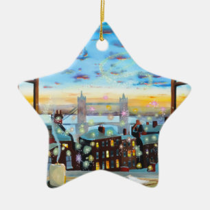 Ornement Étoile En Céramique En second lieu étoile vers la droite. Peter Pan a