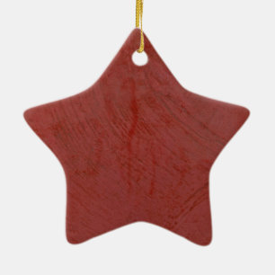 Ornement Étoile En Céramique Enduit faux Venetian rouge