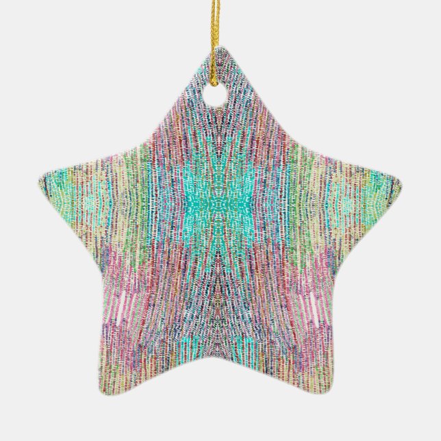Ornement Étoile En Céramique Été indien (Devant)