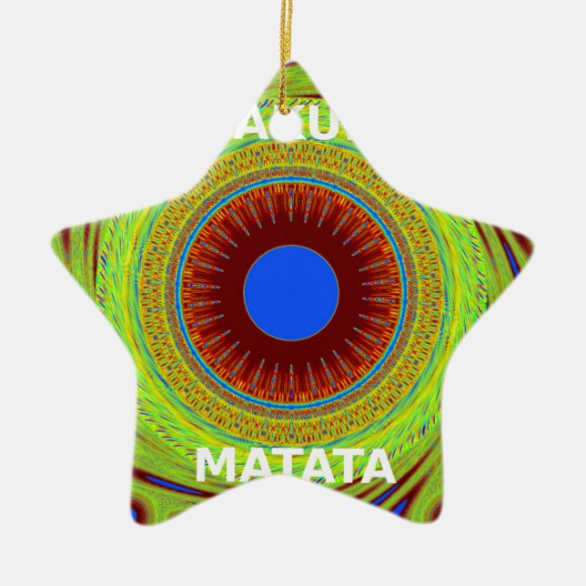 Ornement Étoile En Céramique Ethnic Avoir une belle journée et une meilleure nu (Devant)