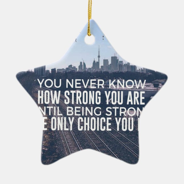 Ornement Étoile En Céramique Être fort est le seul choix (Devant)