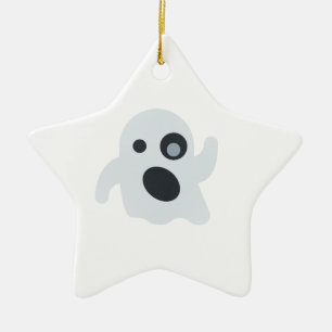 Ornement Étoile En Céramique fantôme émoji