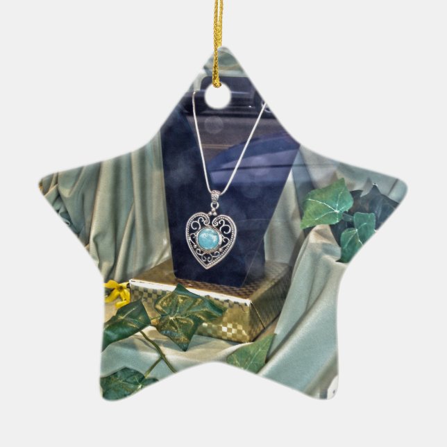 Ornement Étoile En Céramique Fenêtre Shopping (Devant)