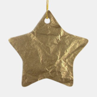 Ornement Étoile En Céramique Feuille d'or