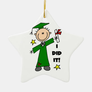 Ornement Étoile En Céramique Figure Green Stick Hommes Diplômés