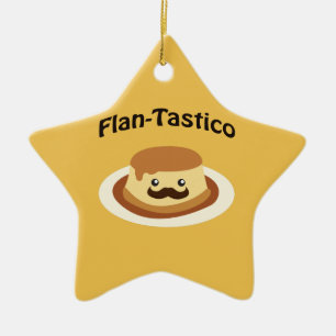 Ornement Étoile En Céramique Flan-Tastico ! Flan mignon