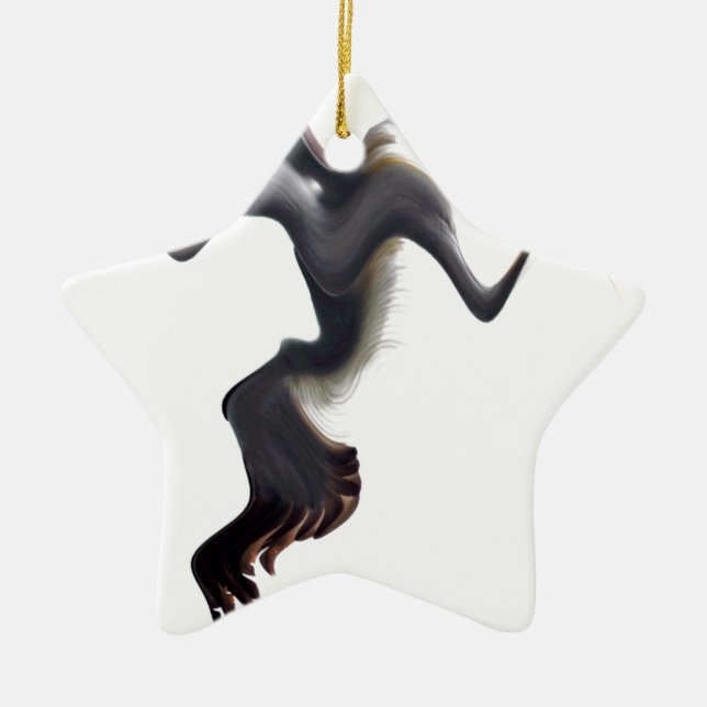 Ornement Étoile En Céramique Gannets-Oiseau de mer Abstrait (Devant)