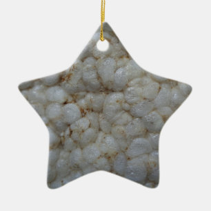 Ornement Étoile En Céramique Gâteau de riz, Alimentation saine, Snack blanc