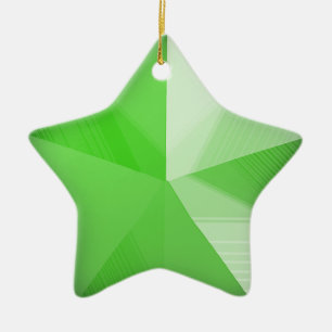 Ornement Étoile En Céramique Green Star Holiday Ornament personnalisable 3D loo