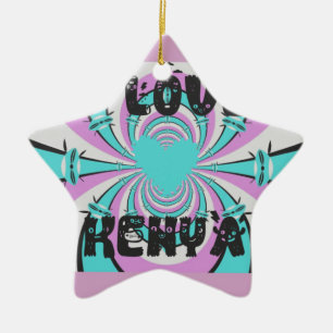 Ornement Étoile En Céramique Hakuna Matata Kenya