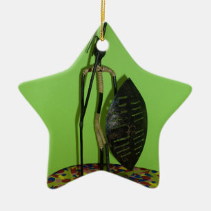 Ornement Étoile En Céramique Hakuna Matata Kenya Maasai.JPG