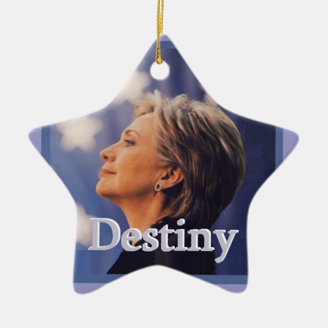 Ornement Étoile En Céramique Hillary 2016 (Devant)