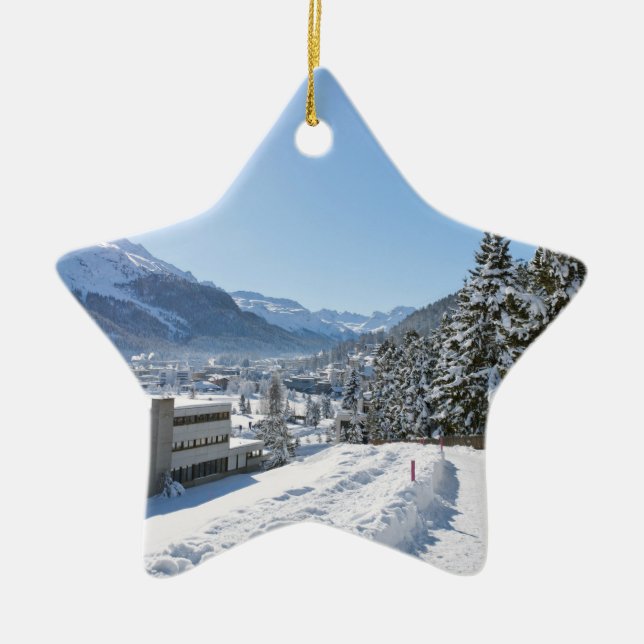 Ornement Étoile En Céramique Hiver à St. Moritz (Devant)