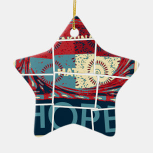 Ornement Étoile En Céramique Hope Hakuna Matata