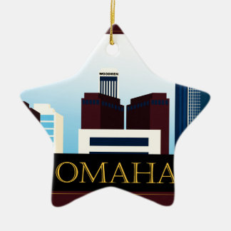 Ornement Étoile En Céramique Horizon d'Omaha