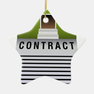 Ornement Étoile En Céramique Icône à la maison de contrat d'immobiliers de