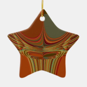 Ornement Étoile En Céramique Impression d'art contemporain africain traditionne