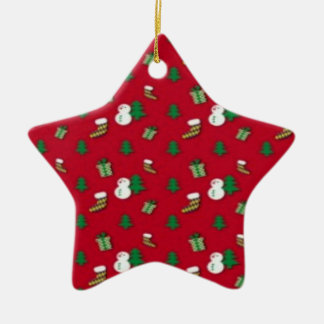 Ornement Étoile En Céramique Joie de Noël