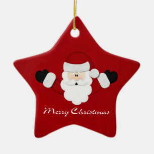 Ornement Étoile En Céramique Joyeux Noël