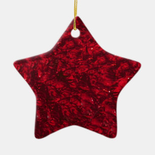 Ornement Étoile En Céramique Joyeux Noël de l'étoile rouge