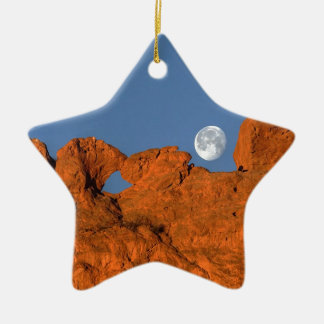 Ornement Étoile En Céramique Kissing Camels Rock Formation avec Pleine lune
