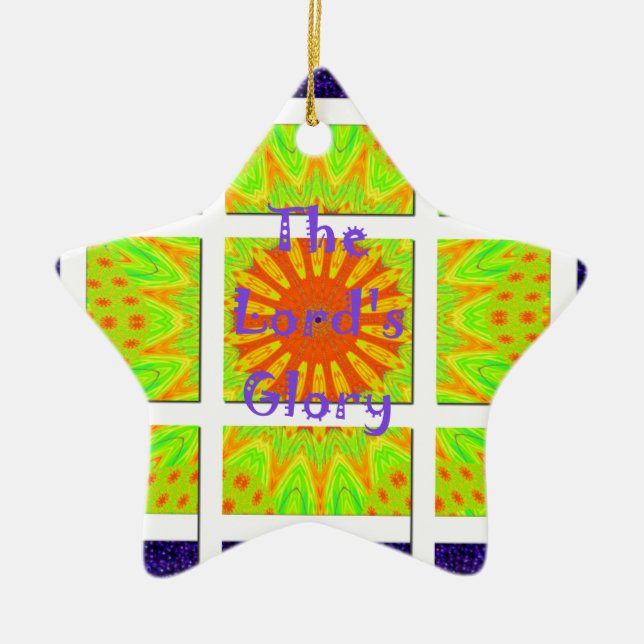 Ornement Étoile En Céramique La gloire du Motif du Seigneur Design graphique du (Devant)