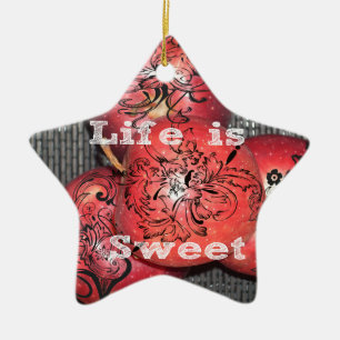 Ornement Étoile En Céramique La vie est douce