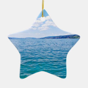 Ornement Étoile En Céramique Lac Zurich