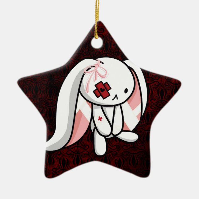 Ornement Étoile En Céramique Lapin cassé (Devant)