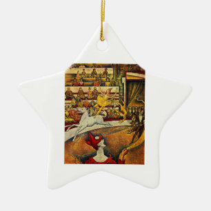 Ornement Étoile En Céramique Le cirque de Georges Seurat (1891)