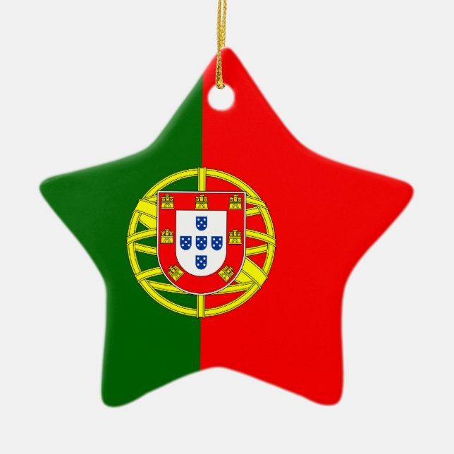 Ornement Étoile En Céramique Le Portugal - drapeau portugais (Devant)
