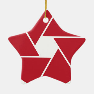 Ornement Étoile En Céramique Lentille ouvrant la conception graphique