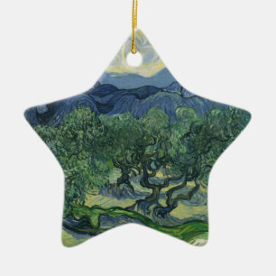 Ornement Étoile En Céramique Les Oliviers - Van Gogh