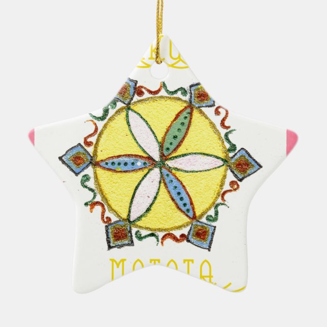 Ornement Étoile En Céramique L'étoile à la fabrication de Hakuna Matata (Devant)