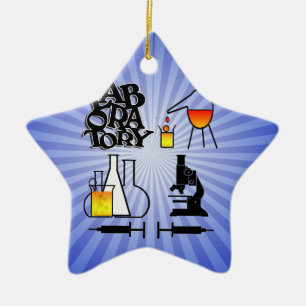 ORNEMENT ÉTOILE EN CÉRAMIQUE LOGO CARRÉ DU LABORATOIRE 4